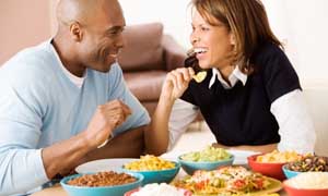 man & woman supplement foods